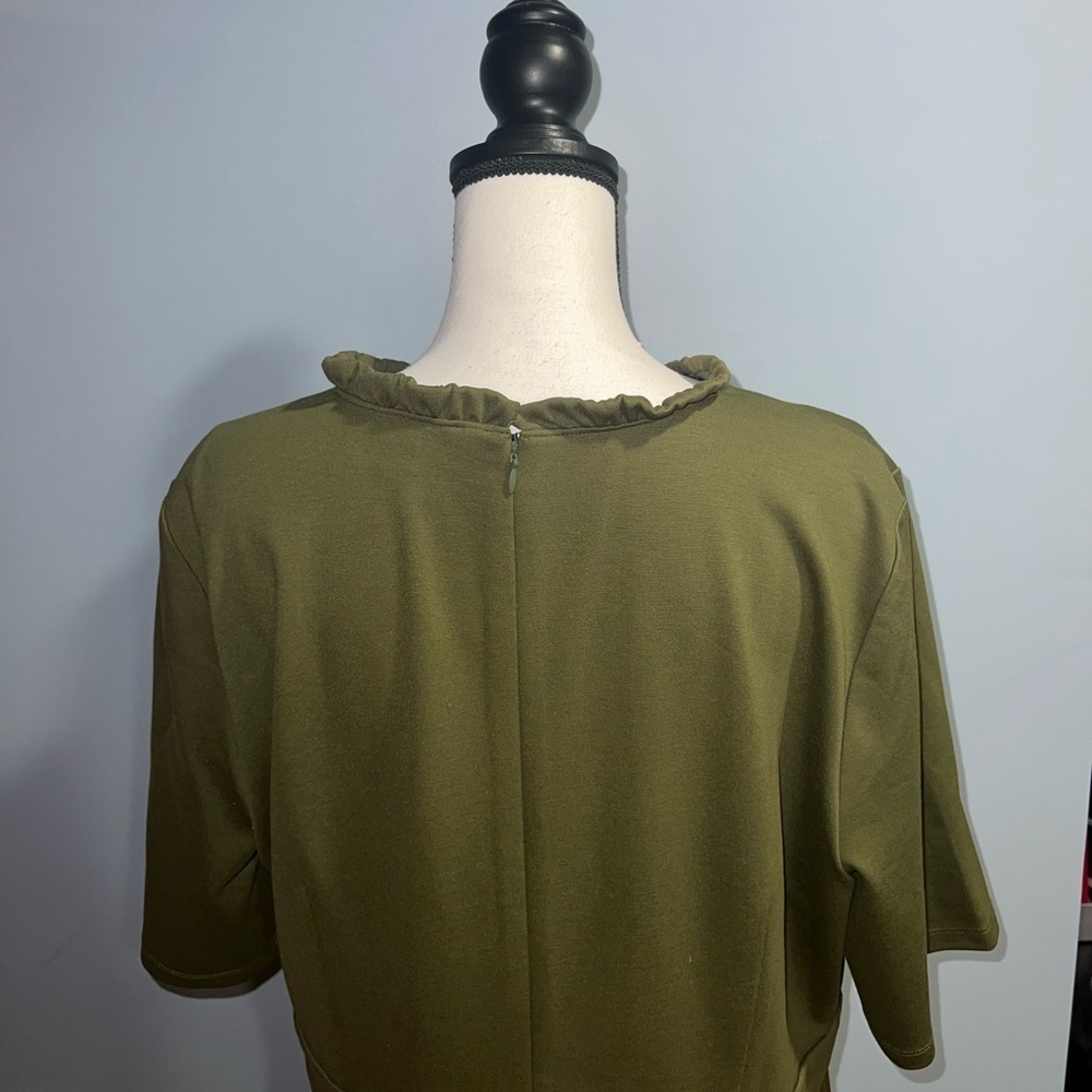 Ann taylor- Olive green dress - Picture 4 of 6